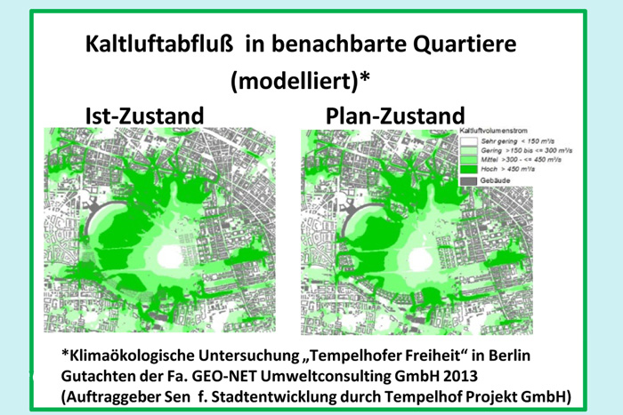 Kaltluftabfluss auf dem Tempelhofer Feld