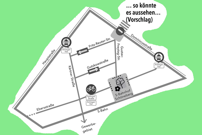 Kiezblock, Schöneberger Dreieck, Einwohnerantrag, BVV Tempelhof-Schöneberg