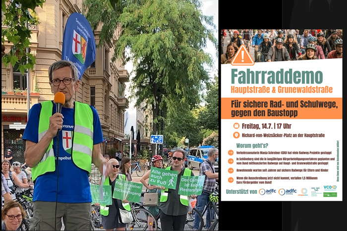 Fahrraddemo Tempelhof Schöneberg Seniorenvertretung Hauptstraße Grunewaldstraße Wolfgang Pohl