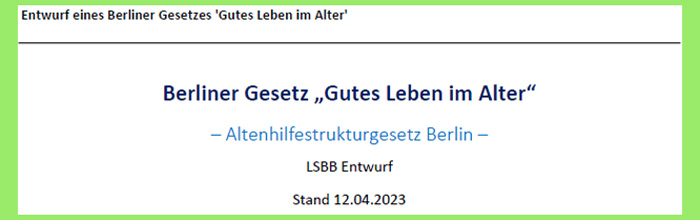 Seniorenvertretung Tempelhof-Schöneberg Berliner Gesetz Altenhilfestruktur Gutes Leben im Alter §71 SGB XII