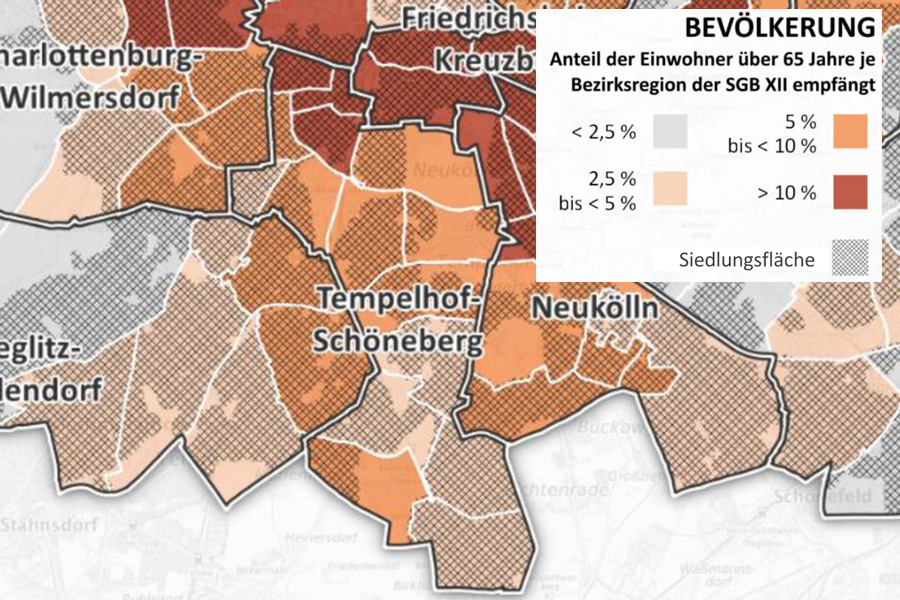 Seniorenvertretung Tempelhof-Schöneberg Verteilung älterer Menschen in Berliner Bezirken
