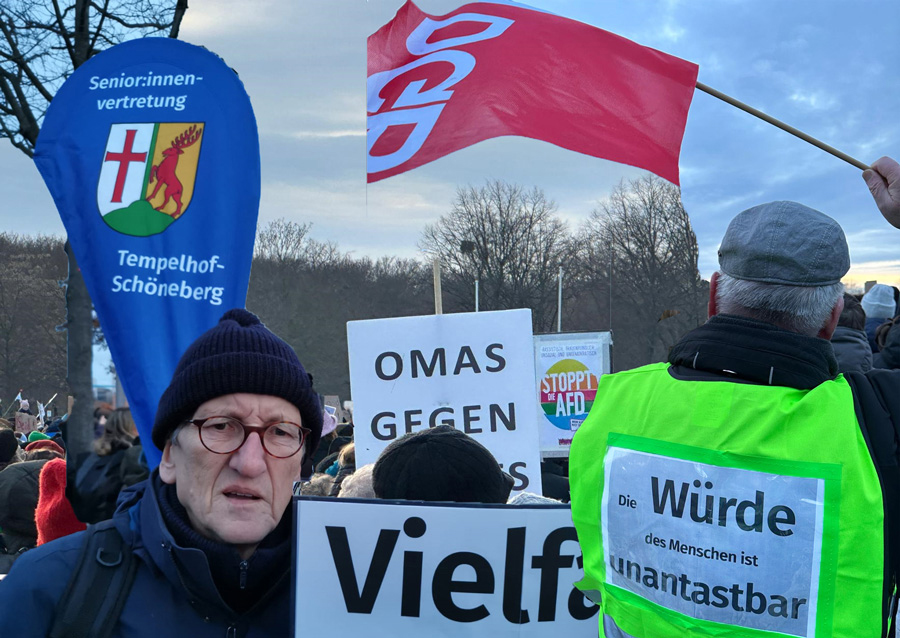 Seniorenvertretung Tempelhof-Schöneberg DGB Omas gegen rechts für Demokratie und Menschenwürde