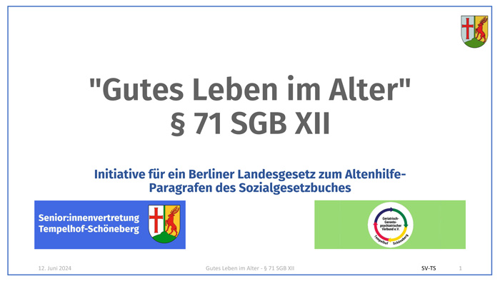Seniorenvertretung Tempelhof-Schöneberg Gutes Leben im Alter 