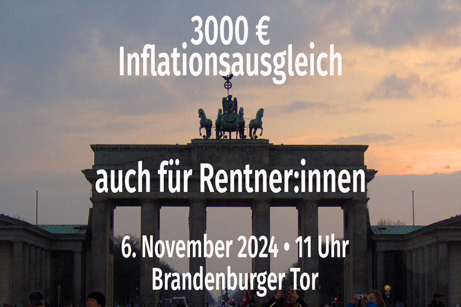 Seniorenvertretung Tempelhof-Schöneberg 3000 € Inflationsausgleich auch für Rentnerinnen
