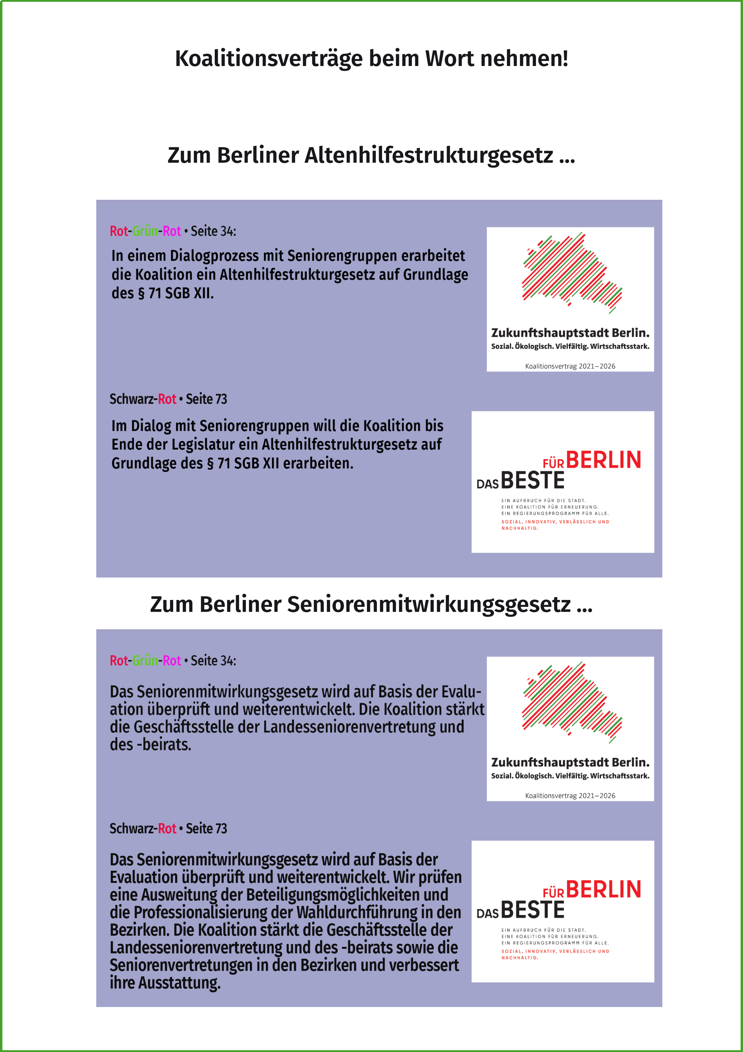 Seniorenvertretung tempelhof-Schöneberg seniorenpolitischer Salon Koalitionsverträge ernst nehmen