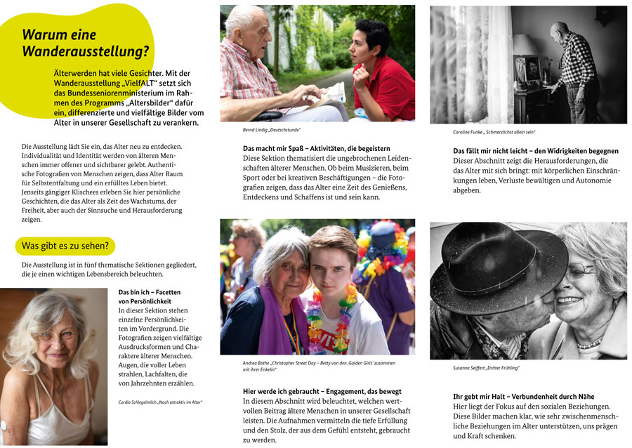 Seniorenvertretung Tempelhof Schöneberg Wanderausstellung VielfALT Flyer 2